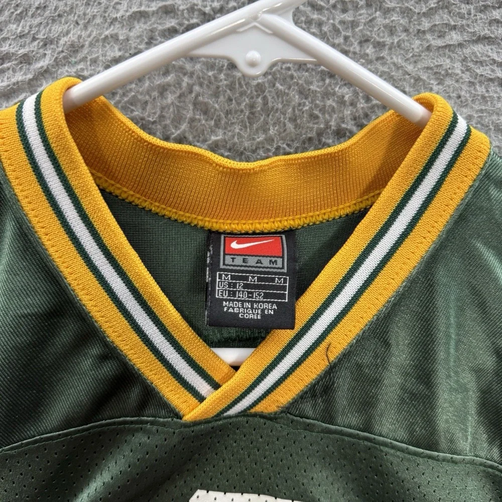 Vintage Green Bay Packers‎ Jersey Youth Medium Green Brett Favre #4 Nike 90s Y2K